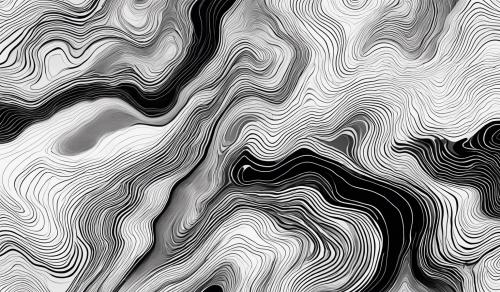 white and black topographic wallpaper