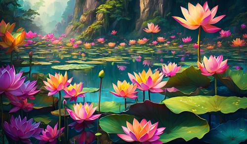 Colourful lotus