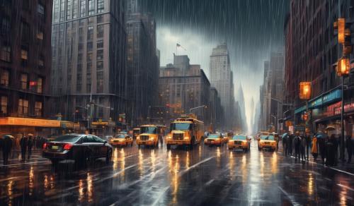 New York city raining