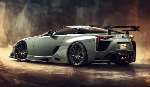 lexus LFA in retro style