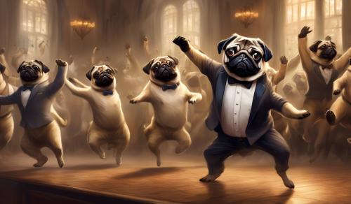 Pug dancing