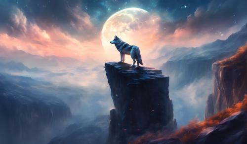 Wolf On top of a cliff