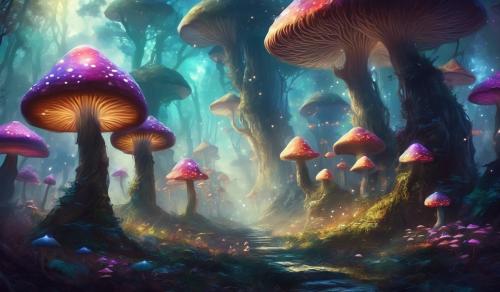 Fantasy Mushroom forest