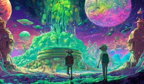 Rick y morty en el espacio