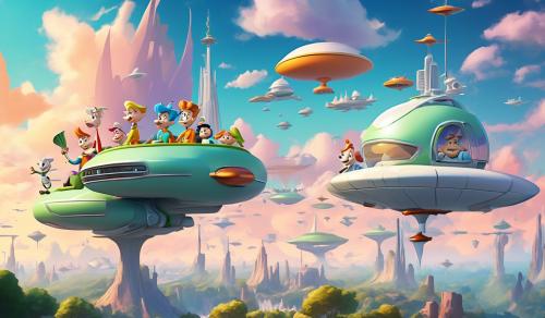 The jetsons in relaxed with beautiful sky