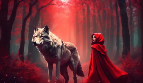 Little red riding hood and a wolf