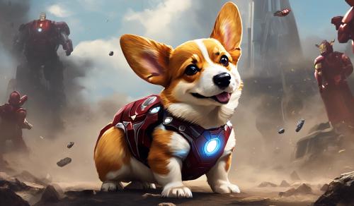 avengers ironman corgi