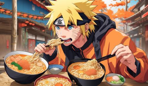 Naruto eating ramen