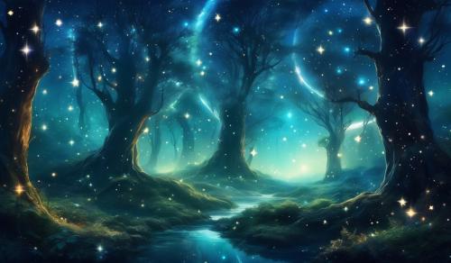 Forest with stars