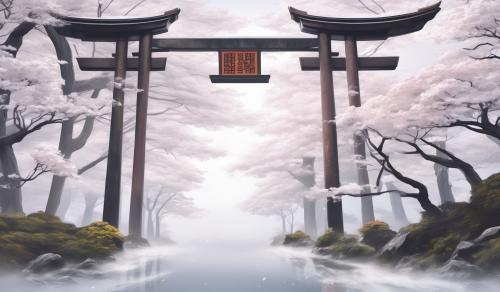 torii gate white