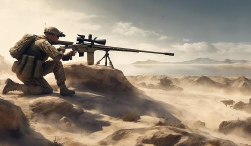 a marine shooting a sniper at a target