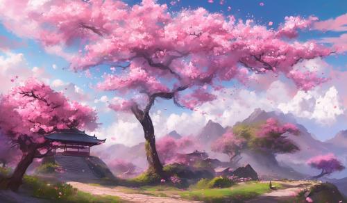 I wanted the sky with pink blossom