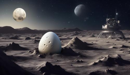 Egg on the moon