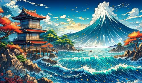 Do an image of the japanese sea