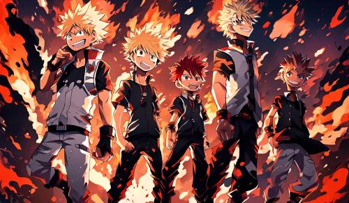 Bakugou and kirishima and denki