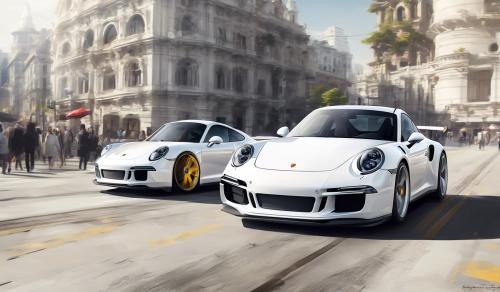 White porsche 911