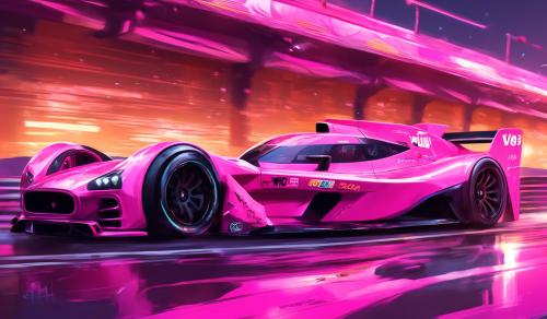 Cat pink race cars uwu