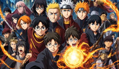 elenco de Harry potter activando ninjutsus prohibidos de naruto