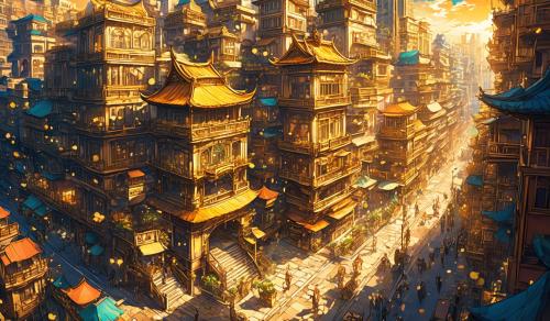 A golden city