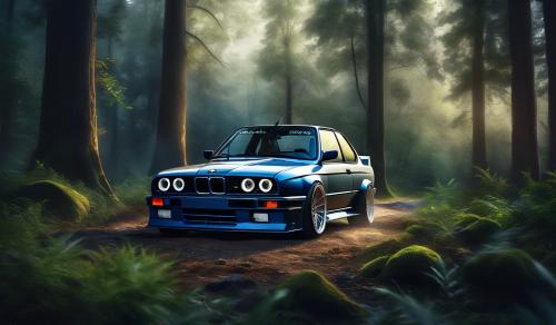 BMW E30 M3 in the forest