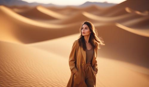 attractive lady in the dessert