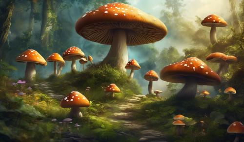 Mushrooms in a beautifull world