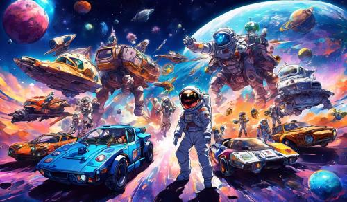 anime cars and astronuts