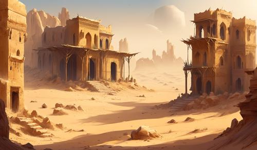 Middle Eastern desert ruins