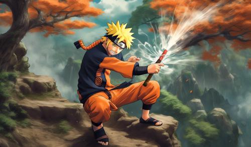 Naruto hitting a bong