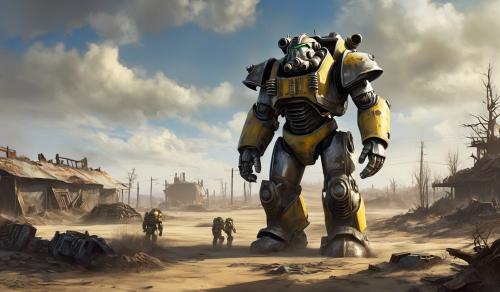 Fallout 4 power armor exploring the wasteland