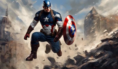 captain America with shield