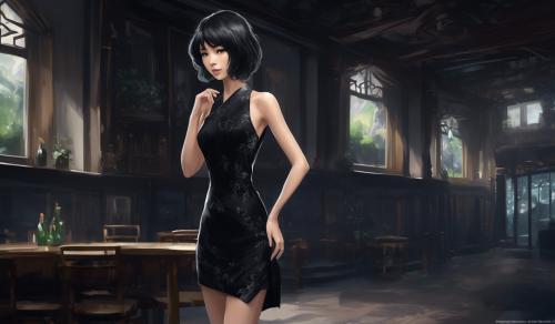 Fubuki black dress