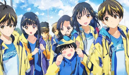 I want a picture of the wind breaker anime series from the most recent episode (episode 13) when the year 1 students were all togther walking to go help a friend at the end of the episode