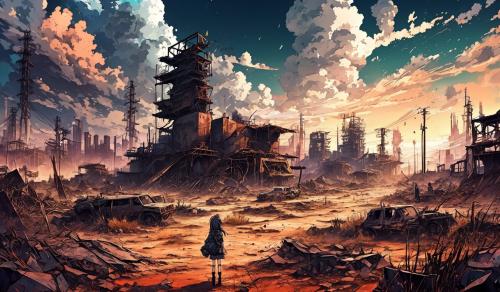 Apocalyptic wasteland. 