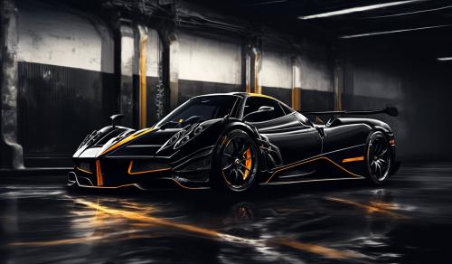 a pagani in a black wallpaper