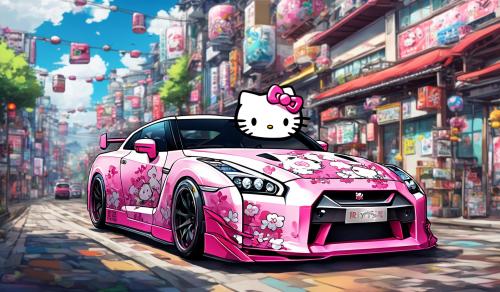 hello kitty nissan gtr 