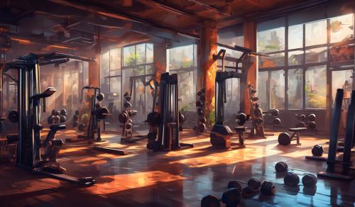 A wallpaper that combines working out in the gym with gaming