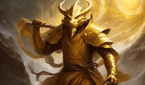 gold dragonborn monk