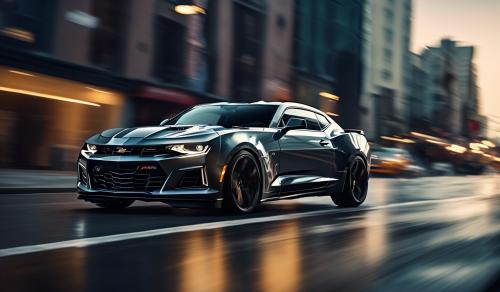 2021 chevrolet camaro speeding into city 