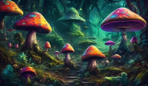 Stoner trippy mushrooms alien