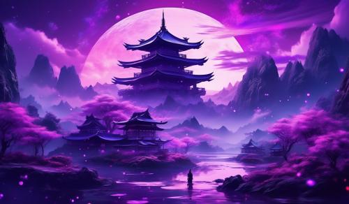 samurai purple vibes aesthetic wallpaper