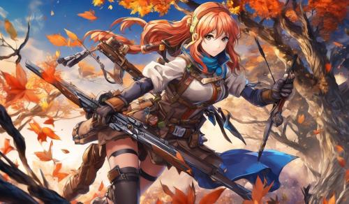 Anime female hunter