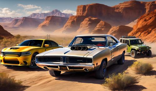 Dodge charger and jeep