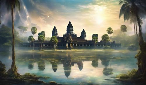 Angkor wat in paradise