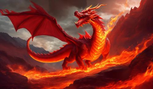 Fire dragon red