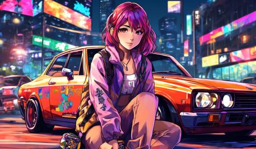 gta girl with car