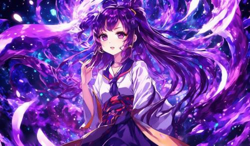 Jjk Maki with purple aura