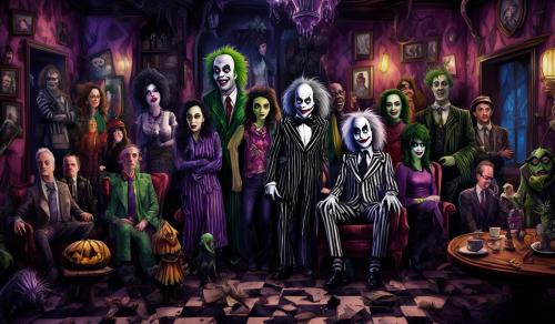 Beetlejuice wallpaper with all characters