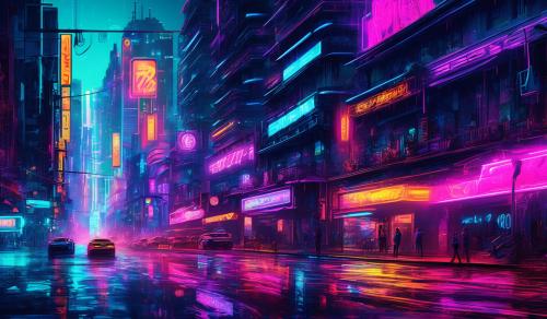 Sport carin digital art neon City