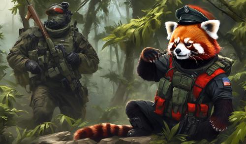 Military red panda